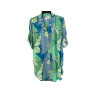 Hawaii Made retro blue aloha shirt dress